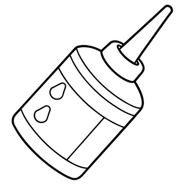 black and white glue bottle clip art preview