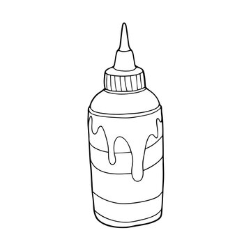 recommend clip art: Glue line art for coloring page. Vector illustration 