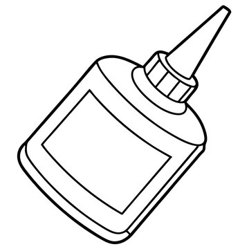recommend clip art: Glue line art for coloring page. Vector illustration 