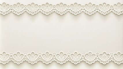 Elegant White Seamless Border with Scalloped Edge for Background Design, Creative Projects, Weddings, Invitations, Crafts, and Home Decor - Perfect for Stylish and Classy Presentations