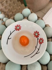 salted eggs yolk in a bowl