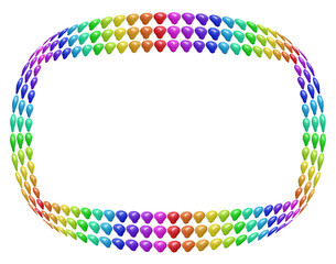 Ballons cadre  arc-en-ciel 