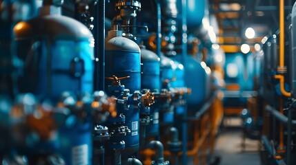 Backdrop of place tubing in fluid cleaning system storing containers