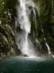 Obraz premium Waterfall #2. Milford Sound, New Zealand. 