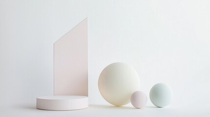 Exploring Minimalism Through Shapes and Soft Colors in Art