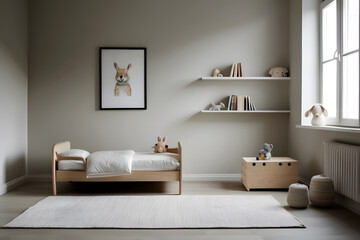 A minimalist style toddler’s bedroom