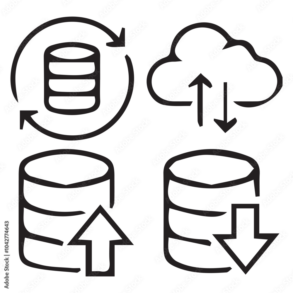 Poster backup systems vectors design