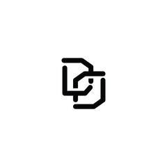 DO monogram logo design letter text name symbol monochrome logotype alphabet character simple logo