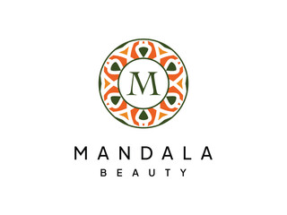 
Circle pattern petal Flower Mandala Vector logo template illustration. Colorful template for spiritual retreat or yoga studio, Ornamental business cards, vintage luxury, ornamental decoration