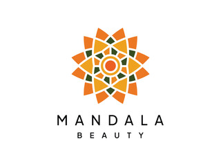 
Circle pattern petal Flower Mandala Vector logo template illustration. Colorful template for spiritual retreat or yoga studio, Ornamental business cards, vintage luxury, ornamental decoration