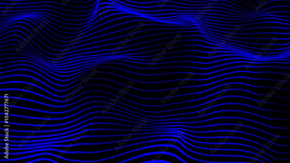 Poster abstract blue dot line with a dynamic wave. abstract digital particle and dot wave light abstract ba