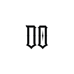 DO monogram logo design letter text name symbol monochrome logotype alphabet character simple logo