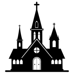 Church Silhouette vector illustration