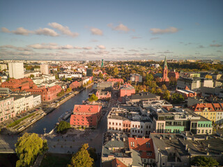 Island in the city of Bydgoszcz on the Brda River,, Poland.