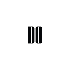 DO monogram logo design letter text name symbol monochrome logotype alphabet character simple logo