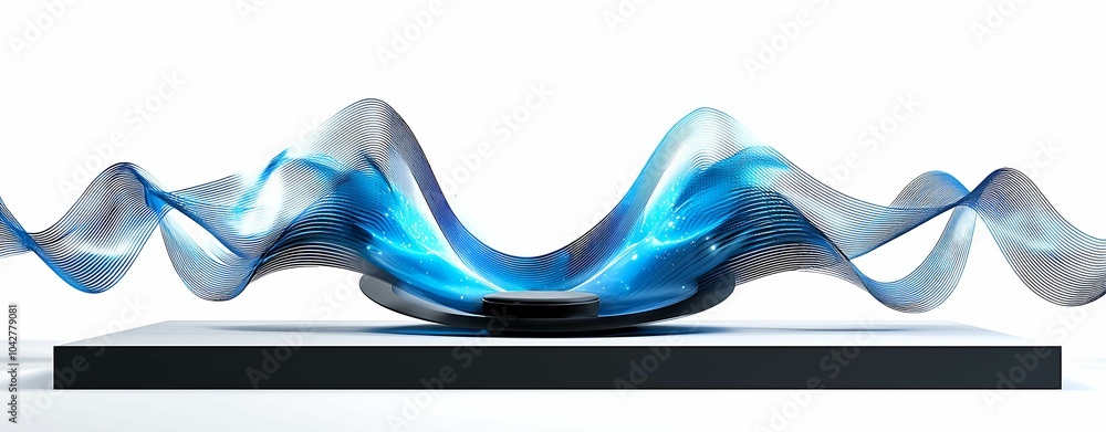 Aufkleber exploring the fusion of technology and art a captivating visual wave that represents innovation and 