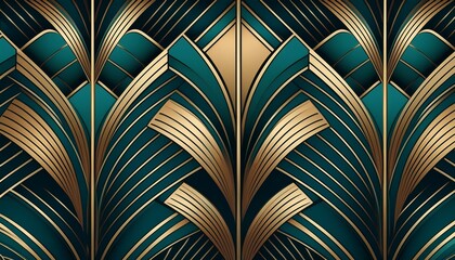アールデコ調の幾何学模様art deco geometric pattern