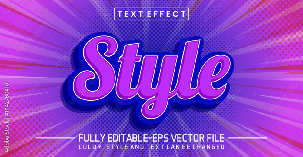 Poster style font text effect editable