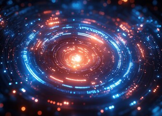 Obraz premium Abstract Futuristic Technology Background Design