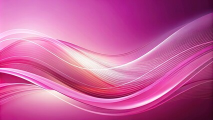 Fototapeta premium Dynamic pink wave background composition reflected in abstract shapes