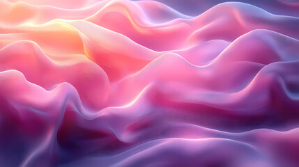 Obraz premium Abstract neon silk texture background design with smooth waves.