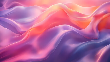 Obraz premium Abstract neon silk texture background design with smooth waves.