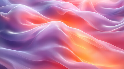 Obraz premium Abstract neon silk texture background design with smooth waves.