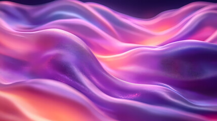Obraz premium Abstract neon silk texture background design with smooth waves.