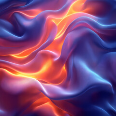 Fototapeta premium Abstract neon silk texture background design with smooth waves.