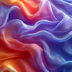 Fototapeta premium Abstract neon silk texture background design with smooth waves.