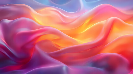 Fototapeta premium Abstract neon silk texture background design with smooth waves.
