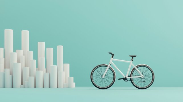 Modern Electric Bike Against Minimalist Urban Background