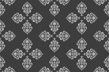 Ikat paisley embroidery on the fabric in Indonesia,India and asian countries, background, curtain, carpet, wallpaper, clothing, wrapping, Batik, vector illustration.