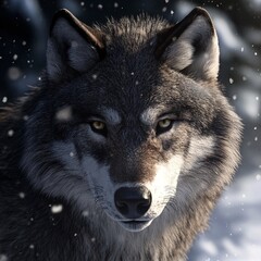 wolf in the snow