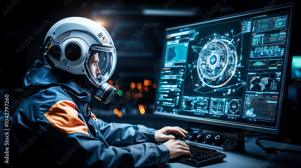Poster exploring the future remote operations and advanced technology in deep-sea exploration and research