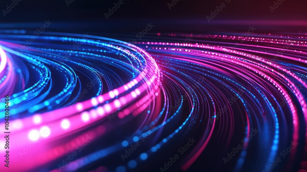 Poster abstract futuristic design with interconnected lines