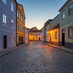 Fototapeta premium Colorful Houses in a Vibrant Urban Village