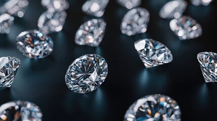 Flawless Diamonds in Symmetrical Arrangement