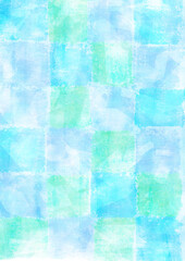 青い水彩のタイル