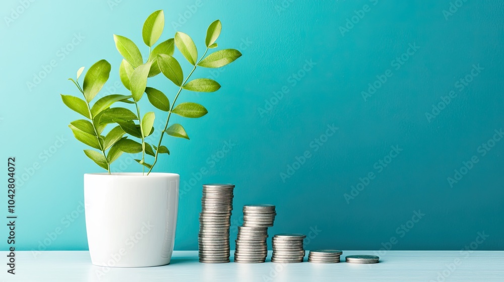 Poster interactive website showcasing compound interest concepts