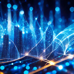 Abstract network technology design 