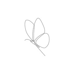 butterfly continuous line drawing template good for celebration usage. continuous line element illustration. vector lineart. monoline asset.