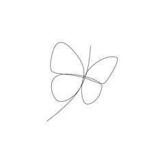 butterfly continuous line drawing template good for celebration usage. continuous line element illustration. vector lineart. monoline asset.