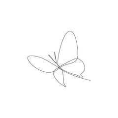 butterfly continuous line drawing template good for celebration usage. continuous line element illustration. vector lineart. monoline asset.