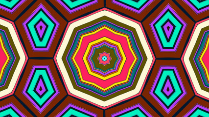 Colorful symmetrical abstract kaleidoscope background pattern for summer 