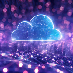 Cloud computing connect abstract design