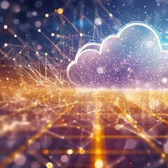 Cloud computing connect abstract design