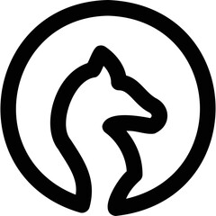 Simple vector icon chess piece horse