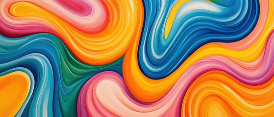 Fototapeta premium Vibrant Tie-Dye Swirls with Neon Accents