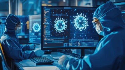 Computer Screens Displaying Malware Alert